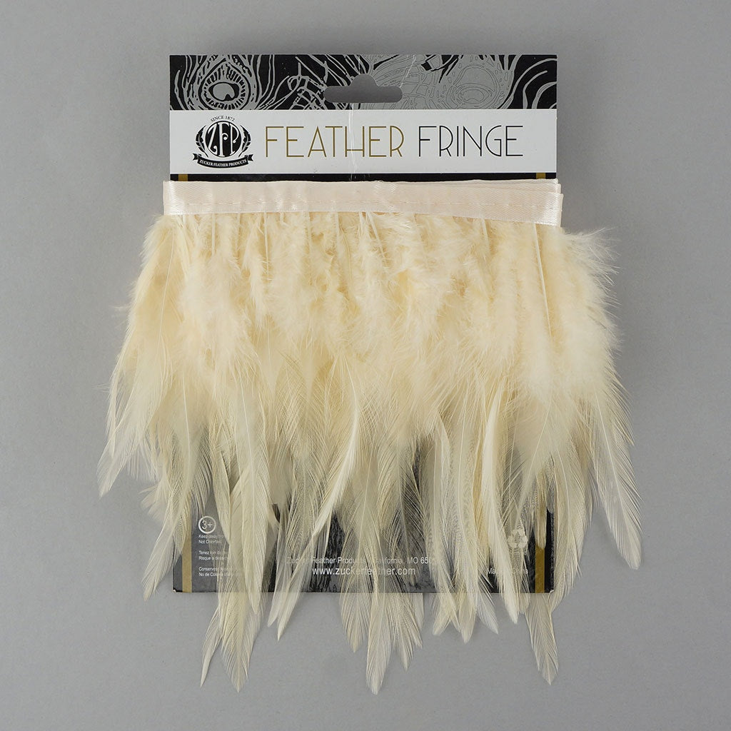 Saddle Fringe Dyed Ivory - Feathers