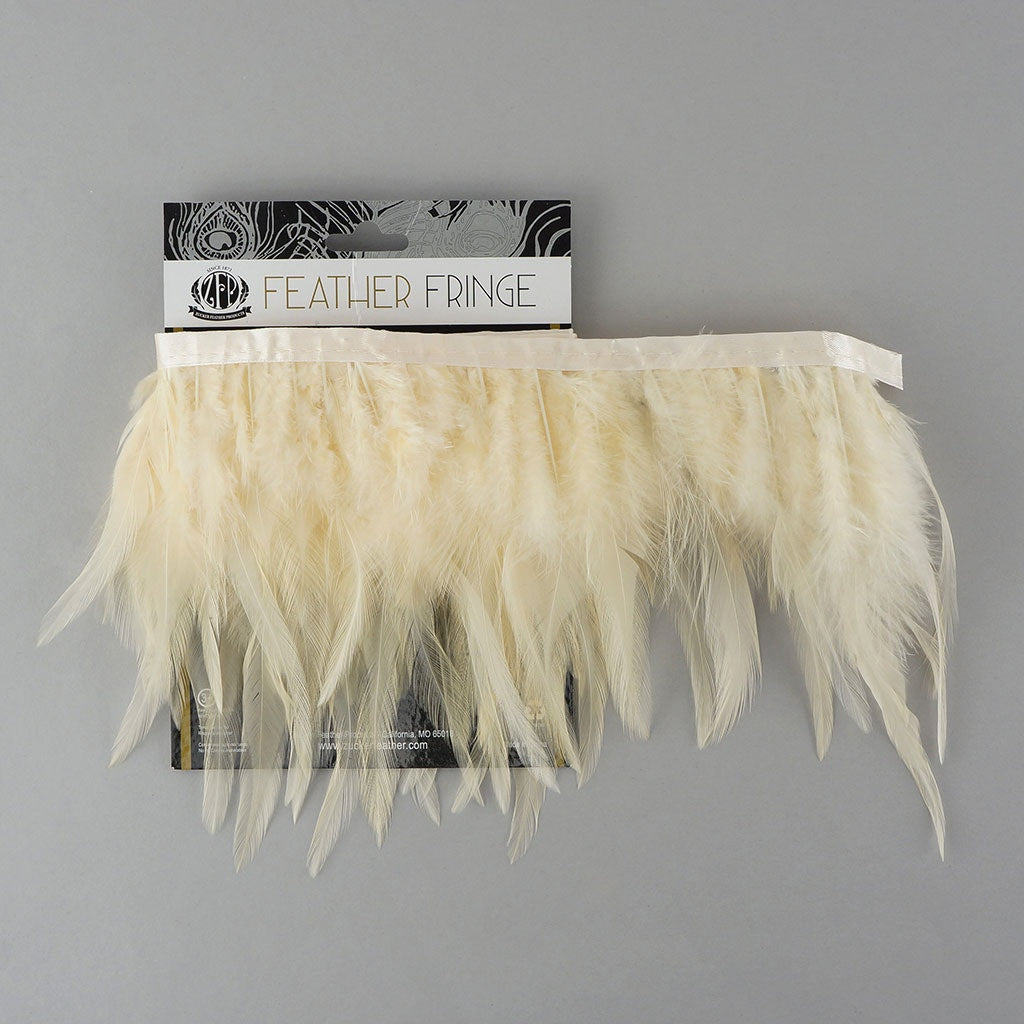 Saddle Fringe Dyed Ivory - Feathers