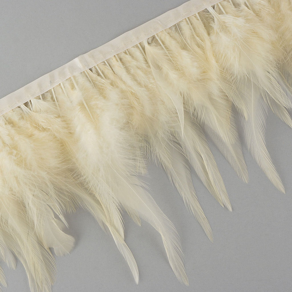 Saddle Fringe Dyed Ivory - Feathers