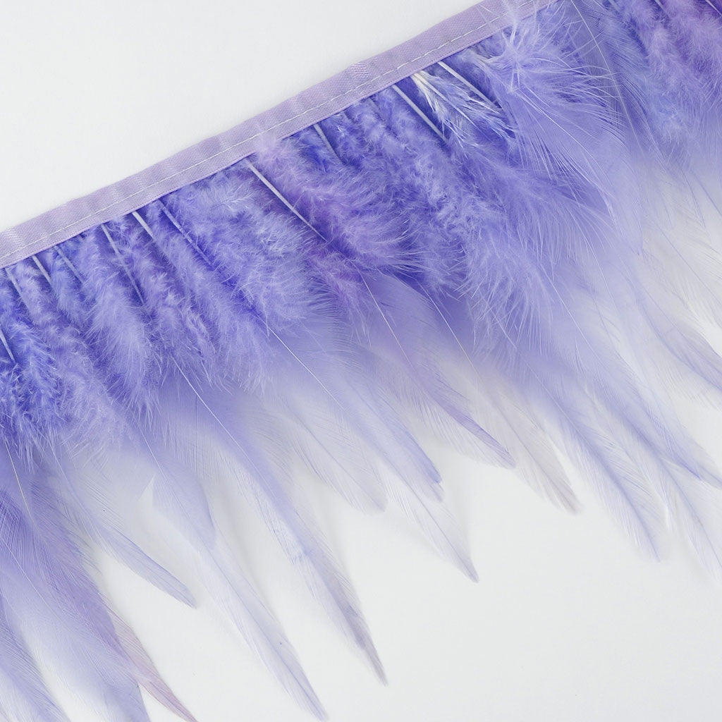 Saddle Fringe Dyed Lavender - Feathers