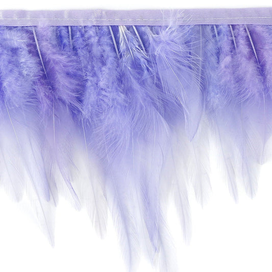 Saddle Fringe Dyed Lavender - Feathers
