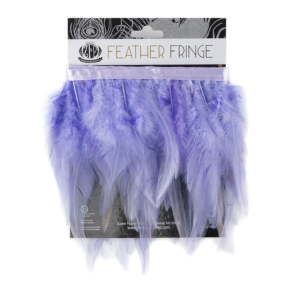 Saddle Fringe Dyed Lavender - Feathers