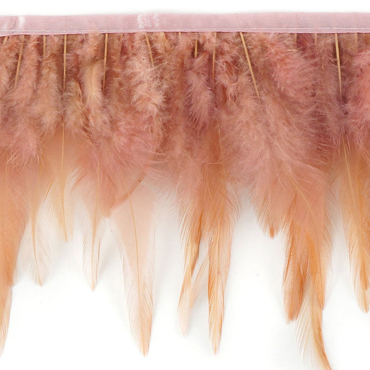 Saddle Fringe Dyed Rose - Feathers