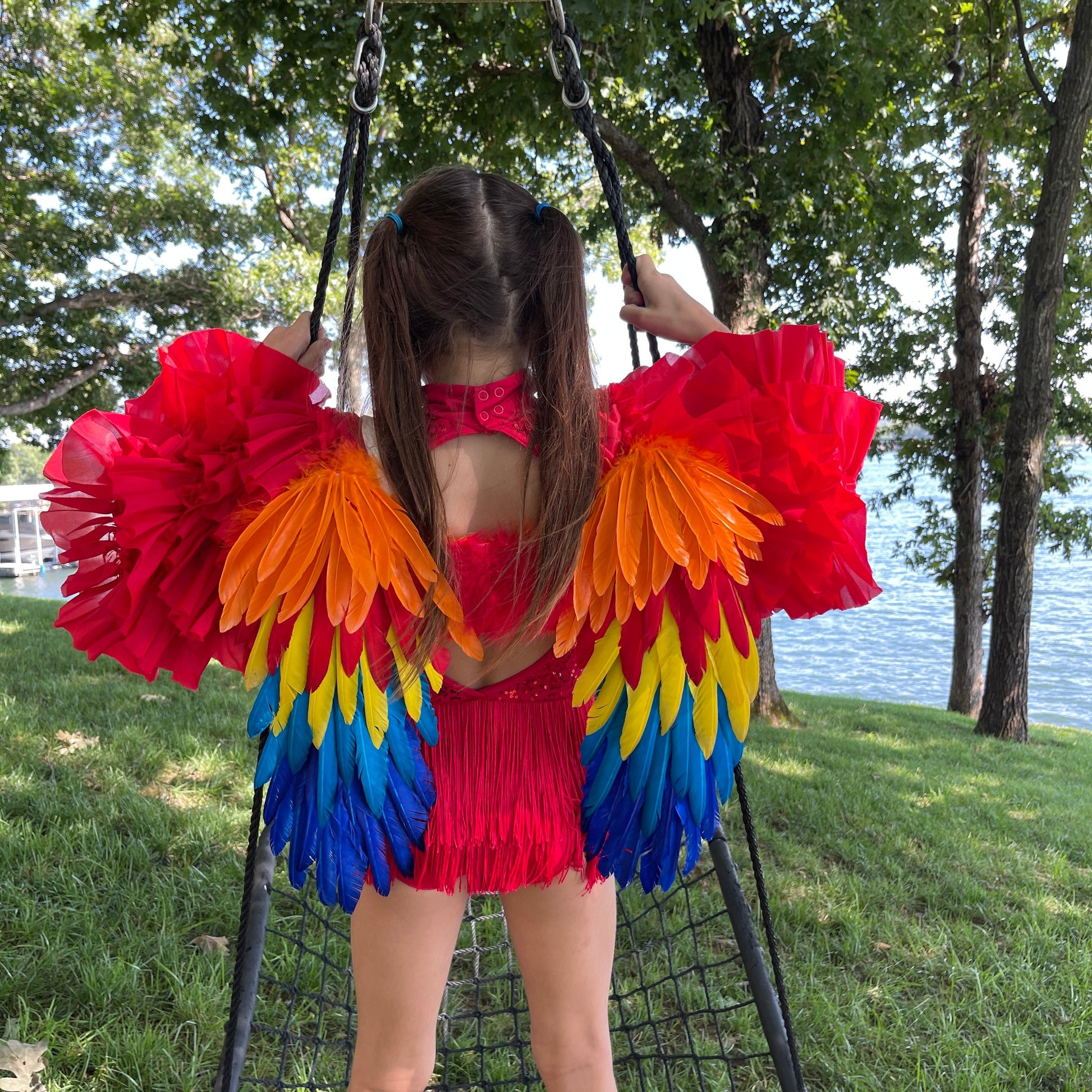 Scarlet Macaw Costume Feather Wings - Feather Wings