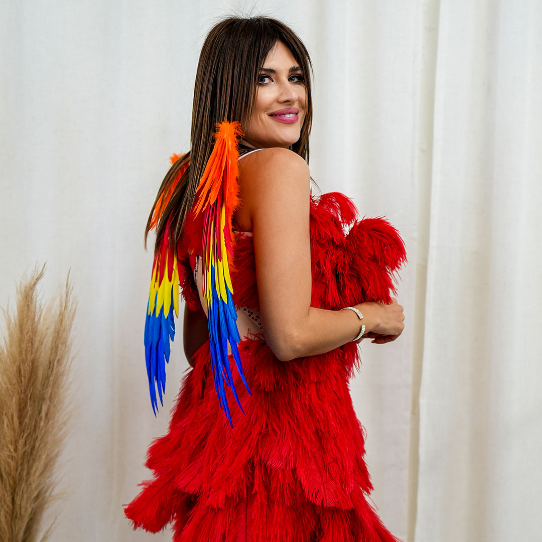 Scarlet Macaw Costume Feather Wings - Feather Wings