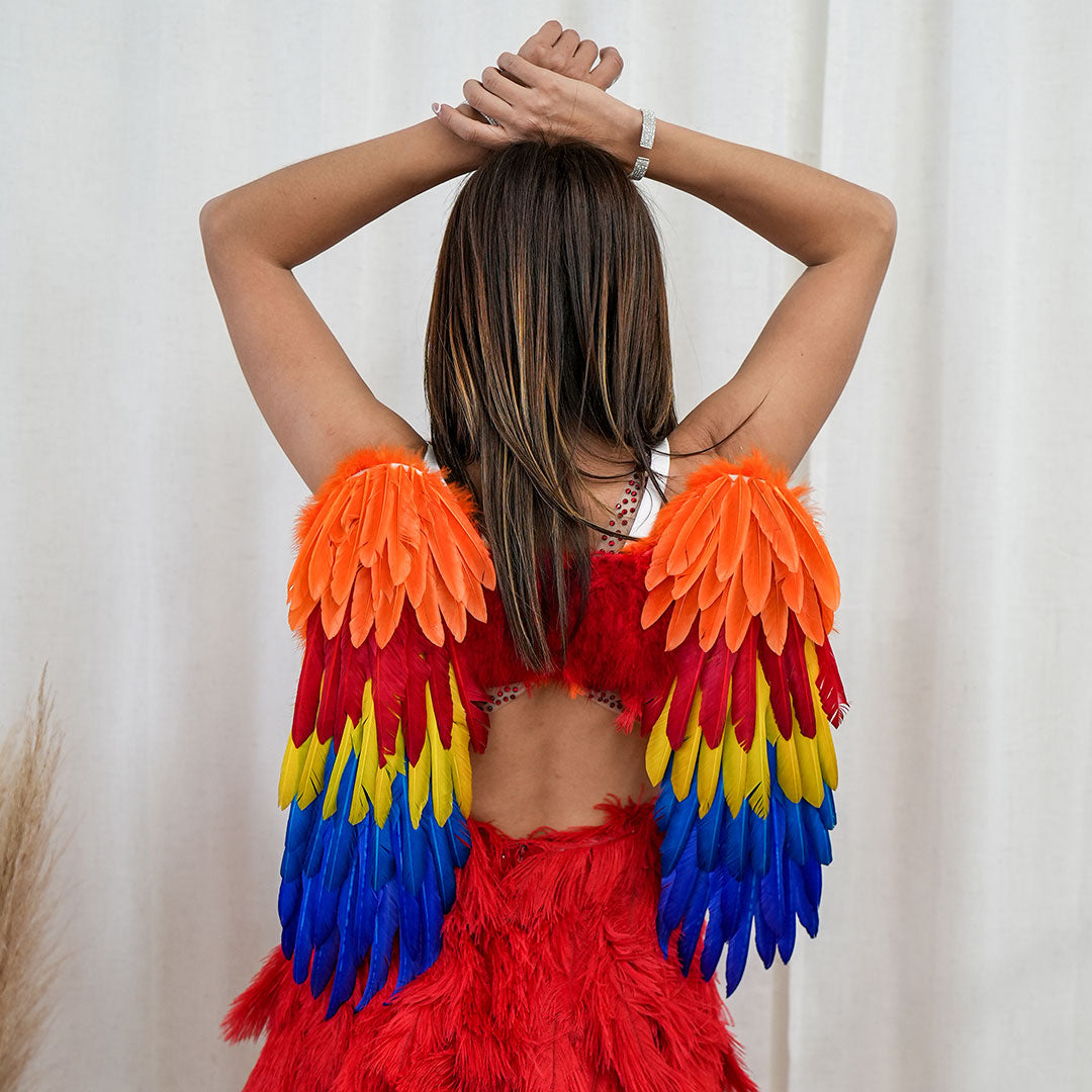 Scarlet Macaw Costume Feather Wings - Feather Wings