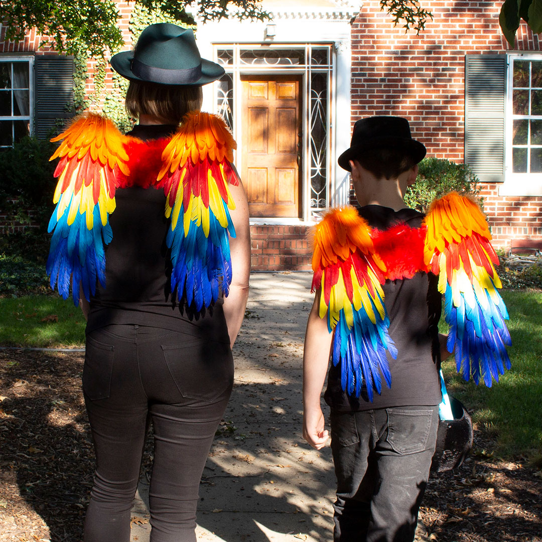 Scarlet Macaw Costume Feather Wings - Feather Wings