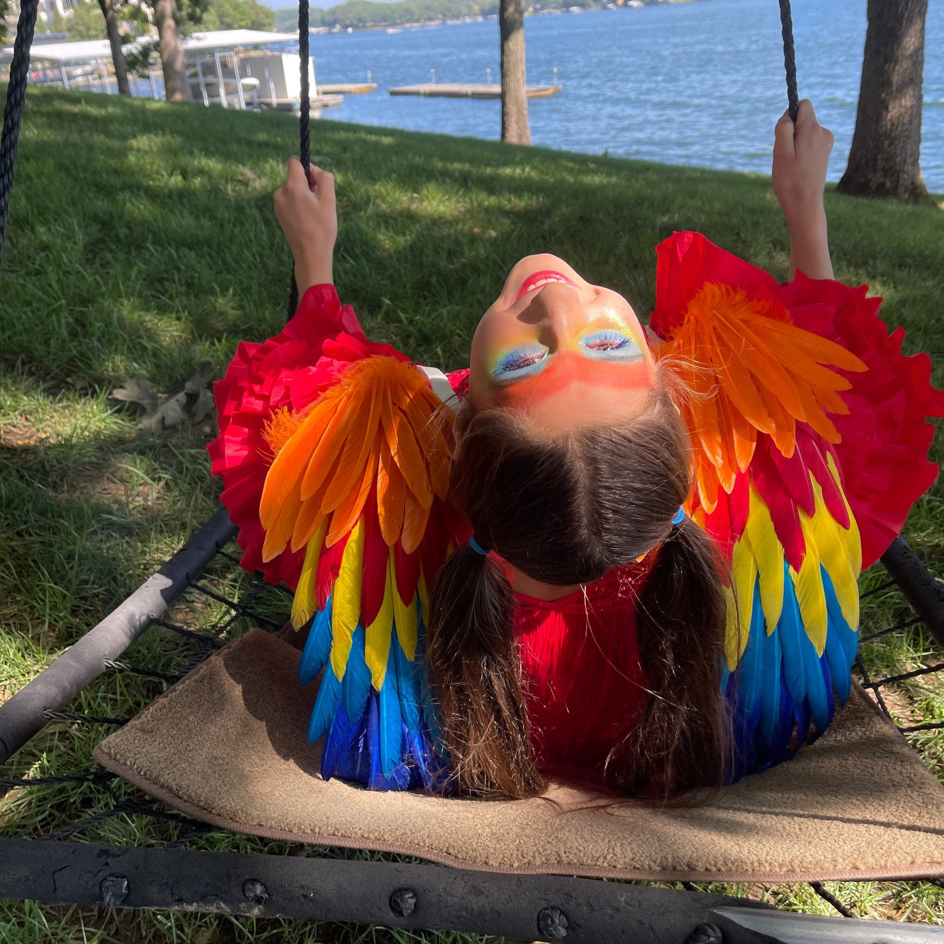 Scarlet Macaw Costume Feather Wings - Feather Wings