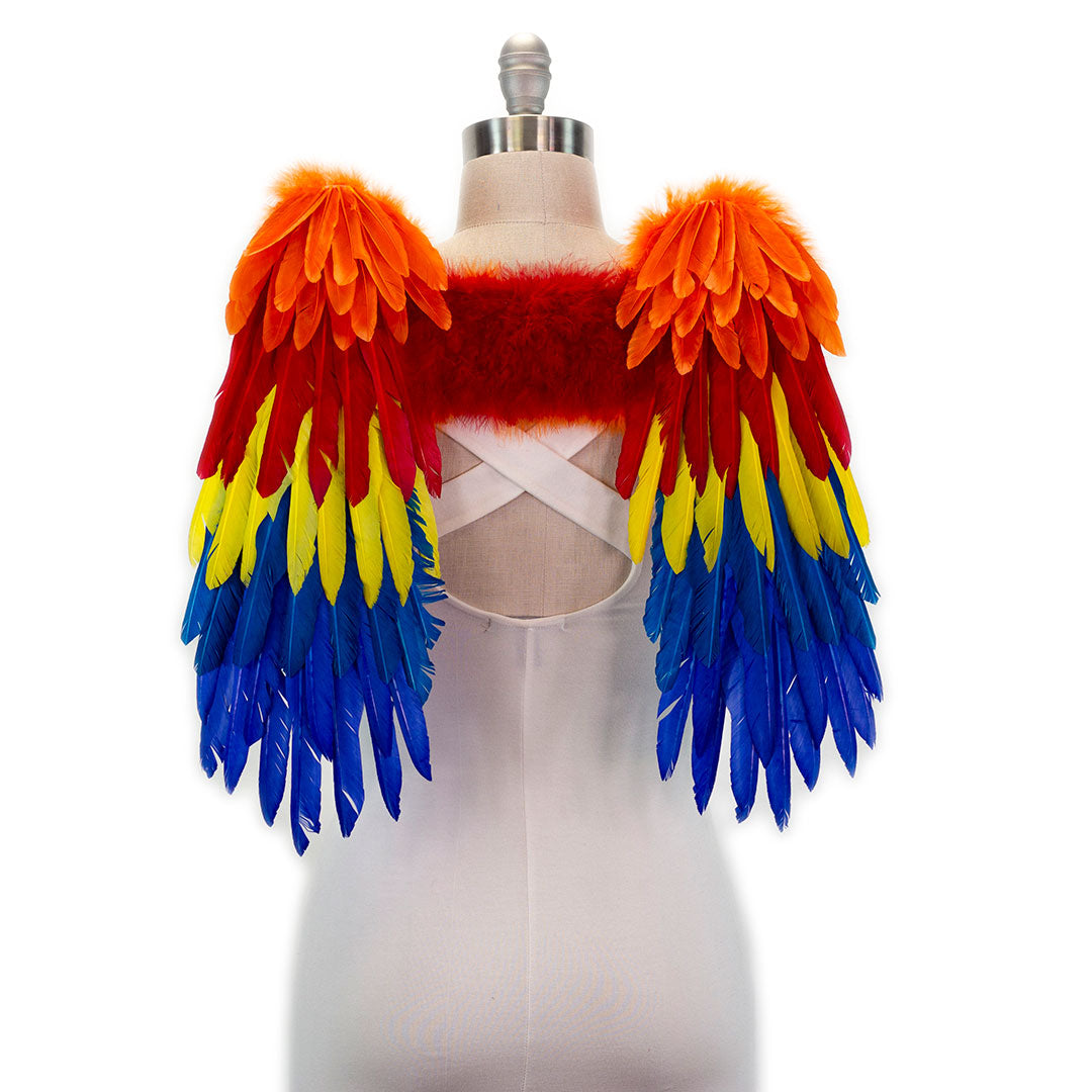 Scarlet Macaw Costume Feather Wings - Feather Wings