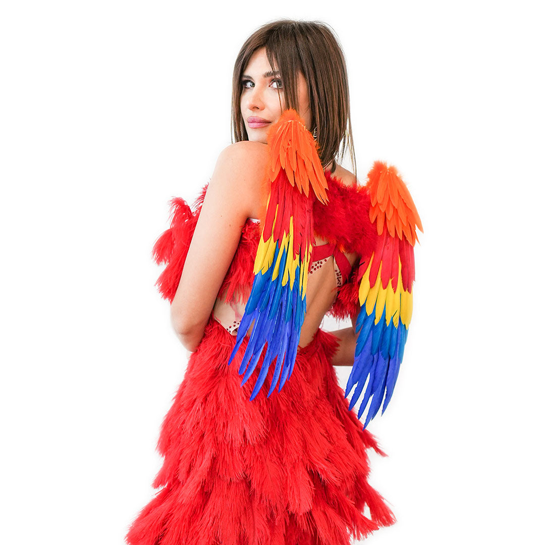 Scarlet Macaw Costume Feather Wings - Feather Wings