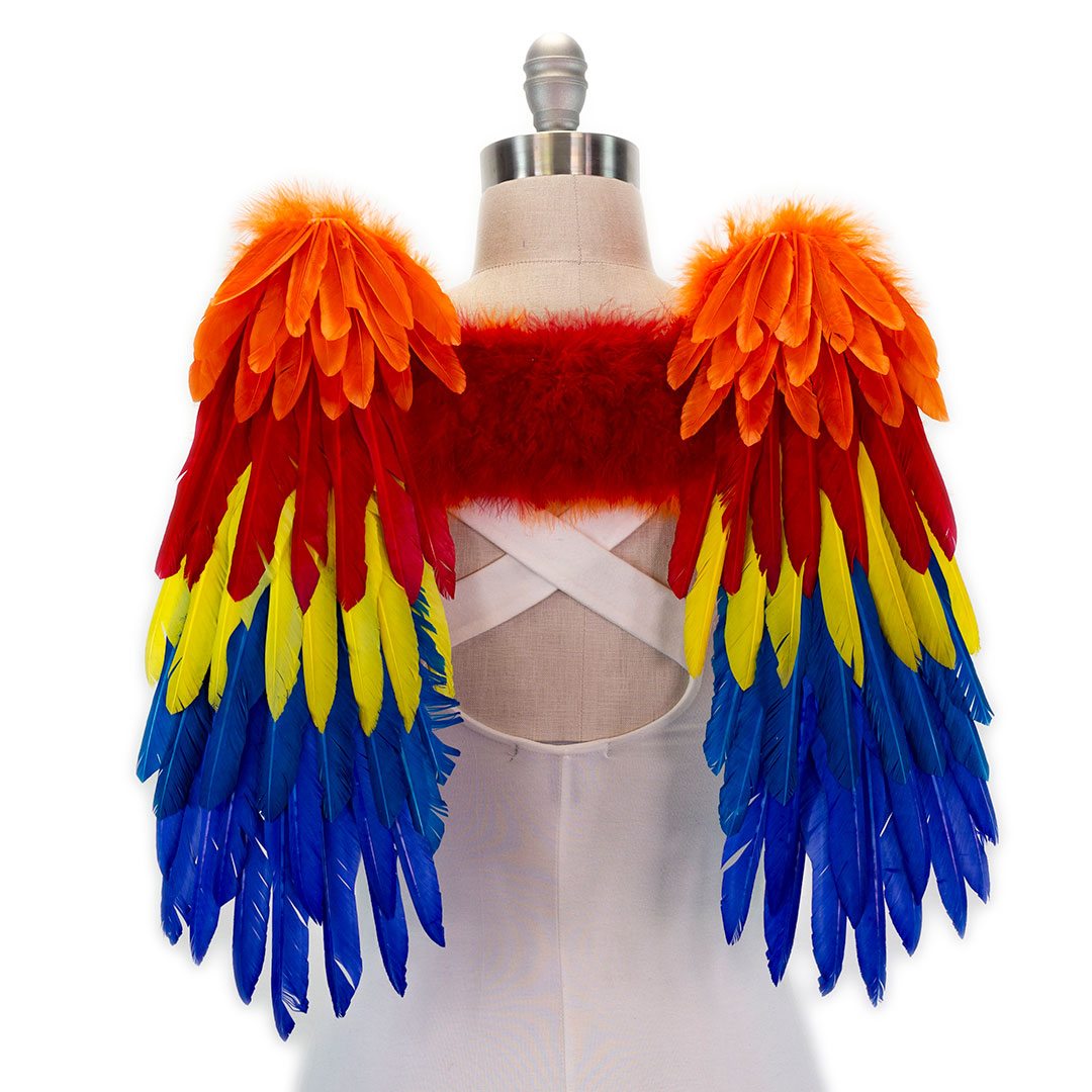 Scarlet Macaw Costume Feather Wings - Feather Wings