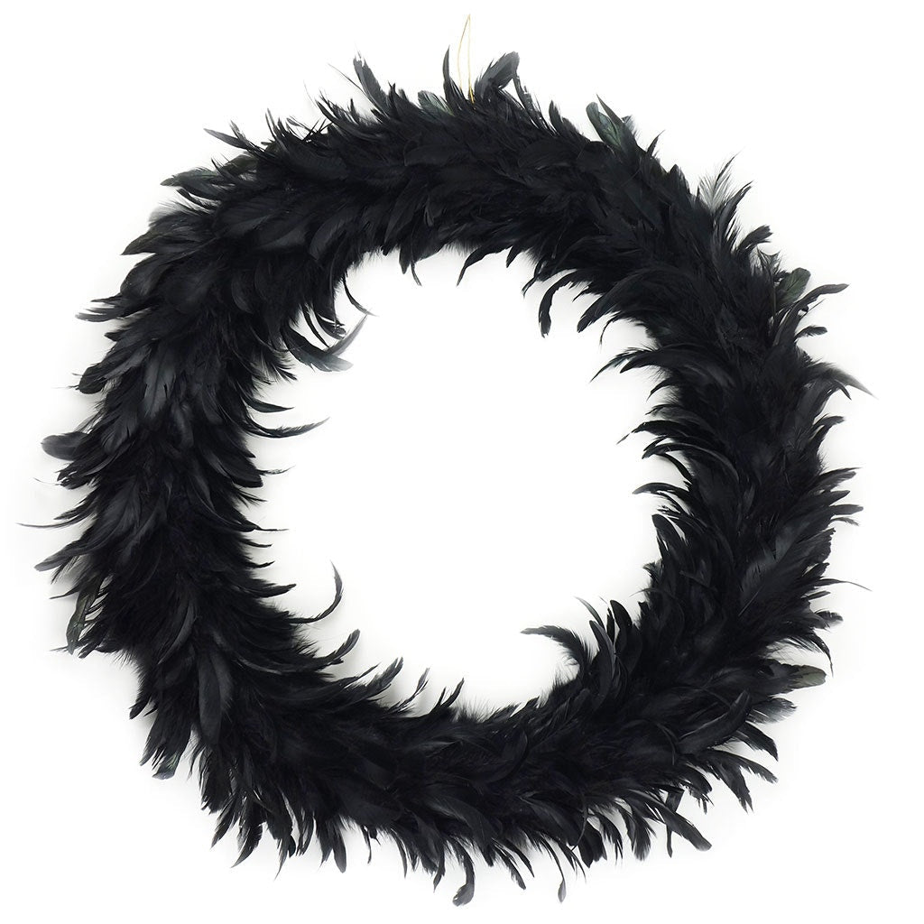 Schlappen Feather Wreath Black - Feathers