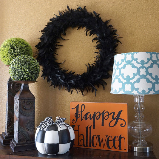 Schlappen Feather Wreath Black - Feathers