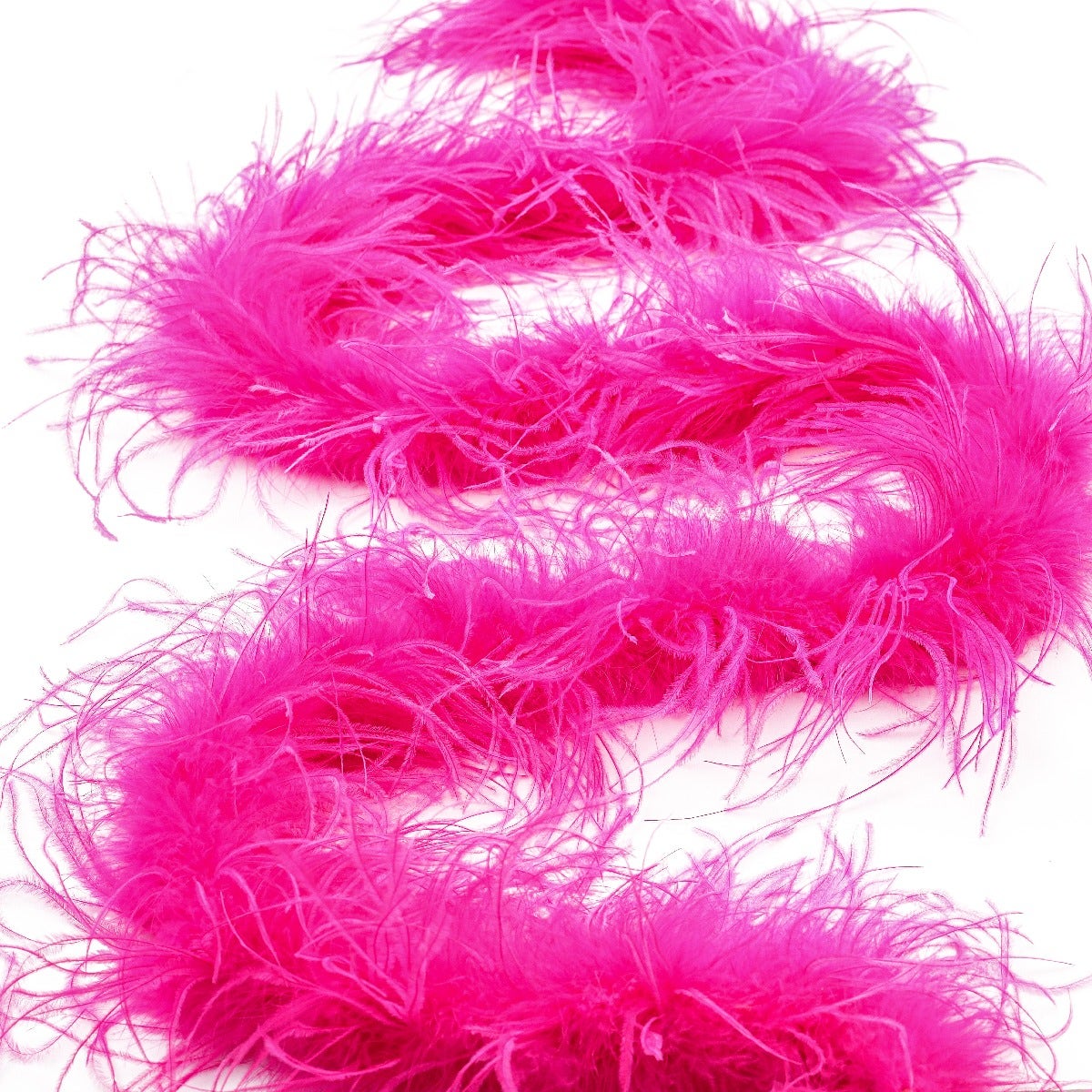 Shocking Hot Pink 2 Ply Ostrich Feather Boa - Ostrich Boa