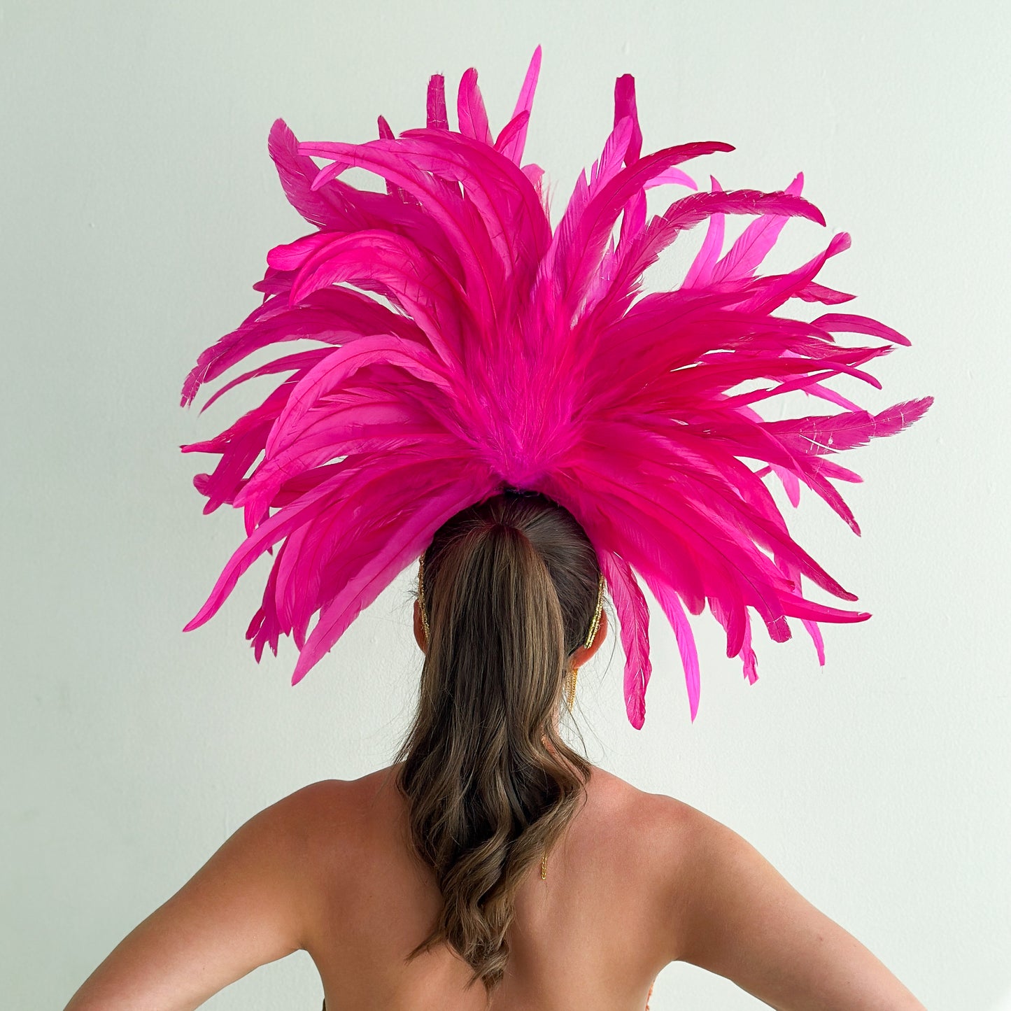 Zizi Shocking Pink Showgirl Feather Headpiece