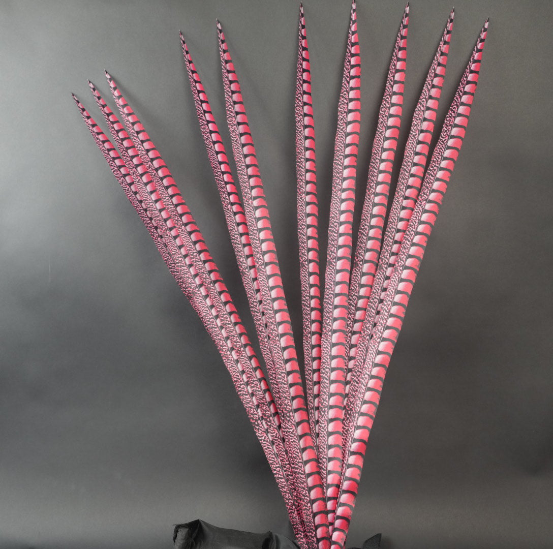 Shocking Pink Faux Lady Amherst Feathers 1 pc