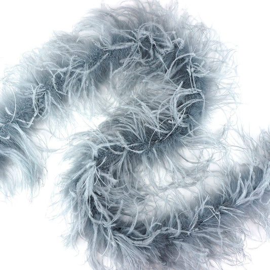 Silver 2 Ply Ostrich Feather Boa - Ostrich Boa