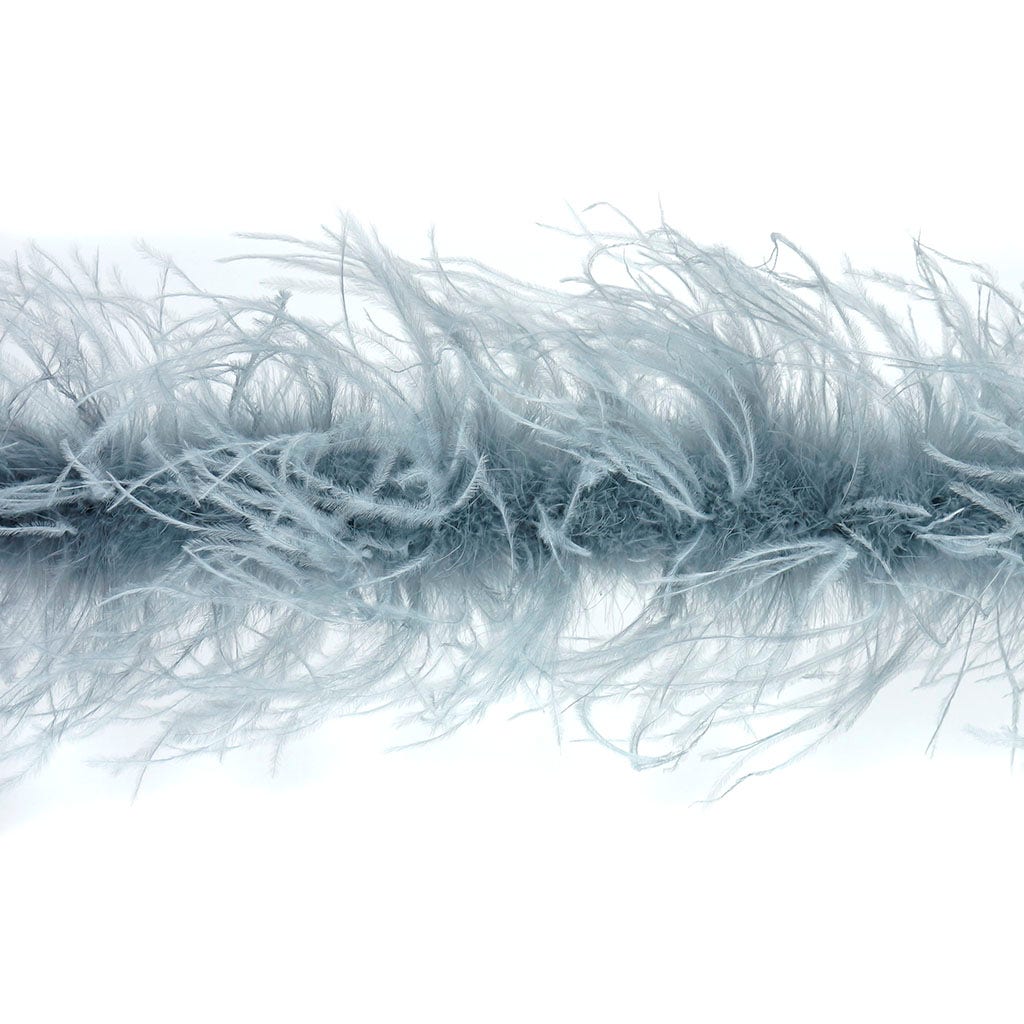 Silver 2 Ply Ostrich Feather Boa - Ostrich Boa