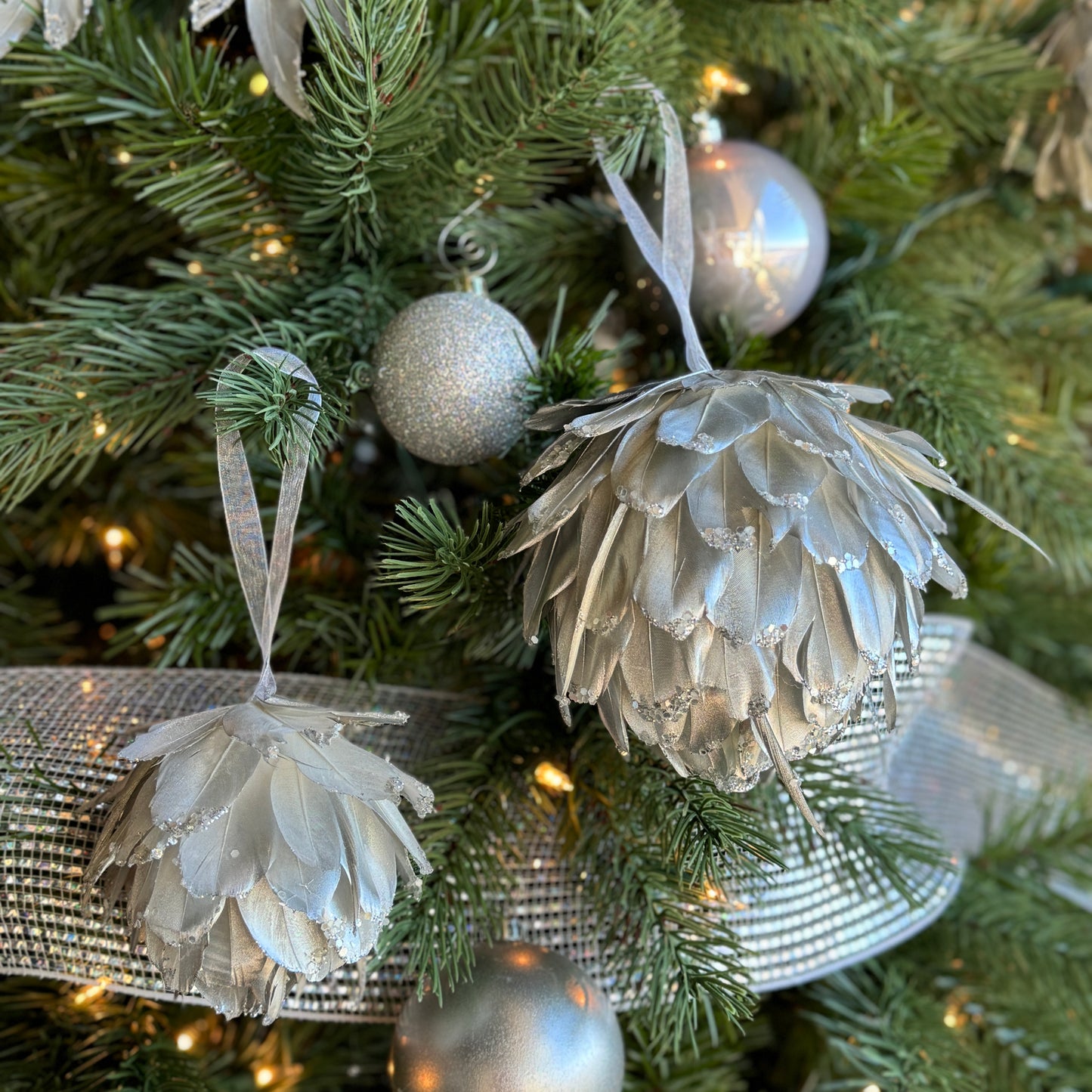 Silver Christmas Ornament Balls