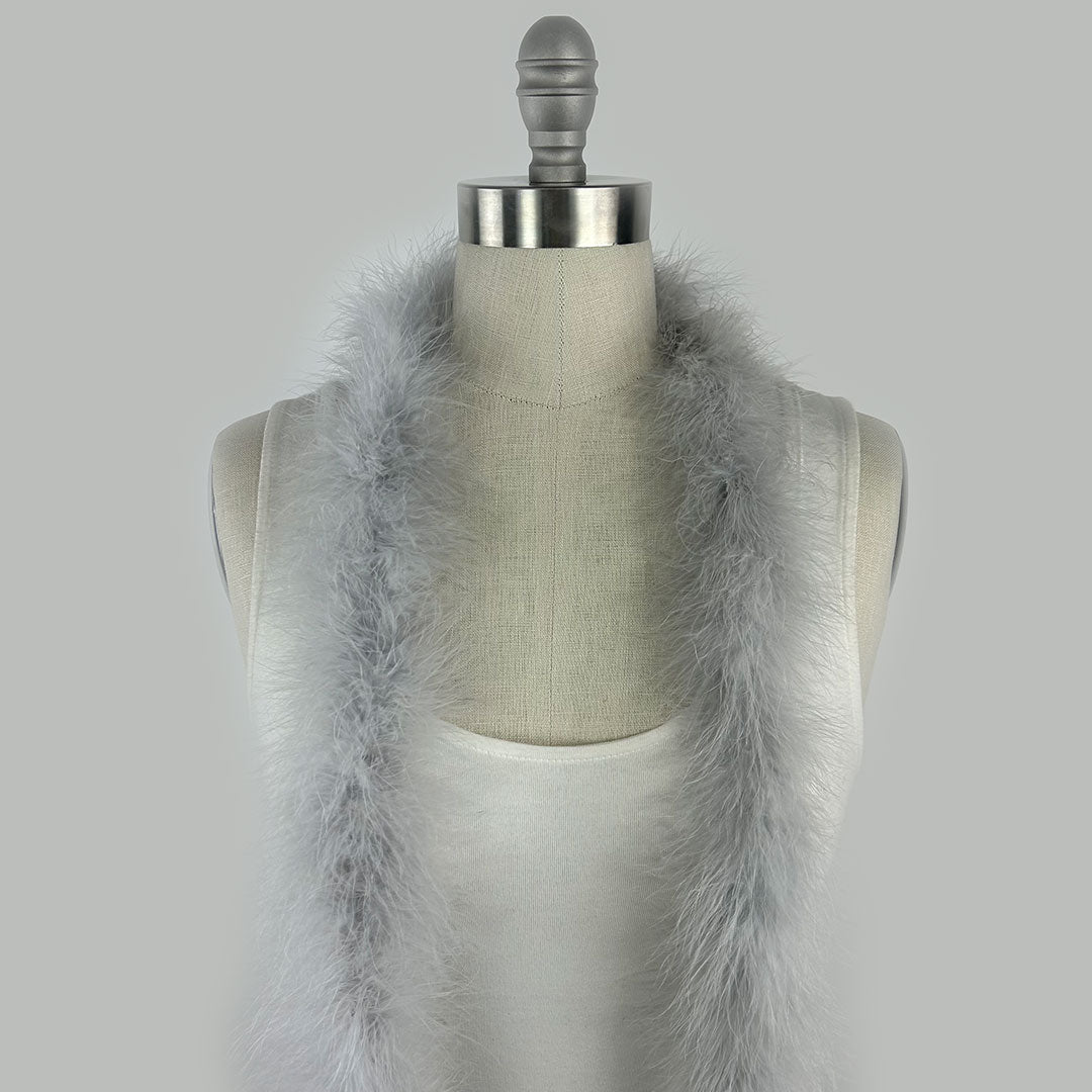 Full Marabou Feather Boa - Silver