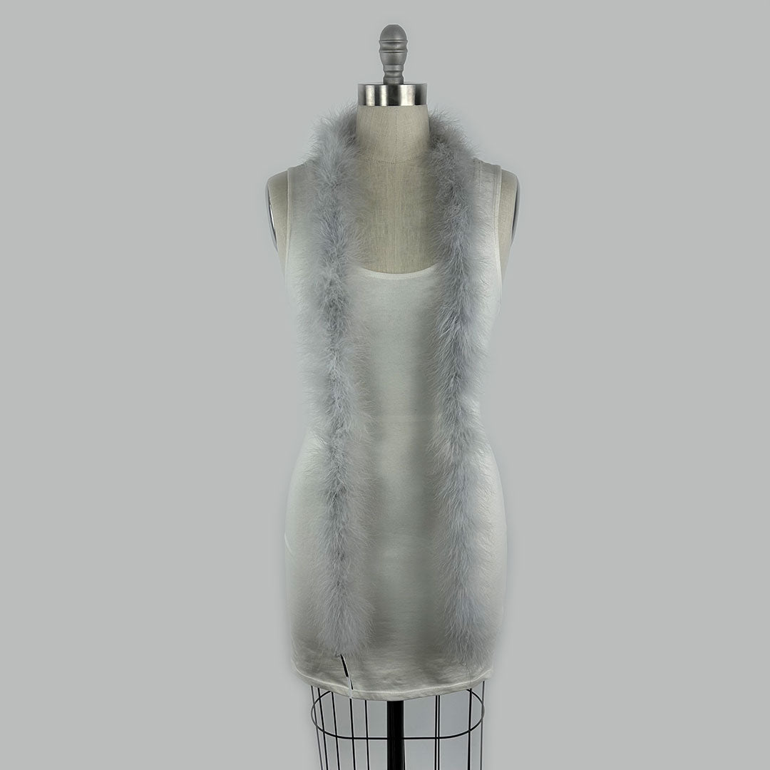Full Marabou Feather Boa - Silver