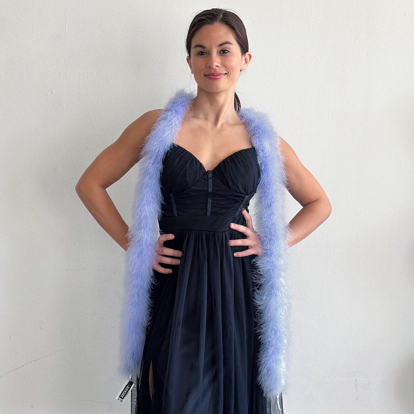 Full Marabou Feather Boa - Sky