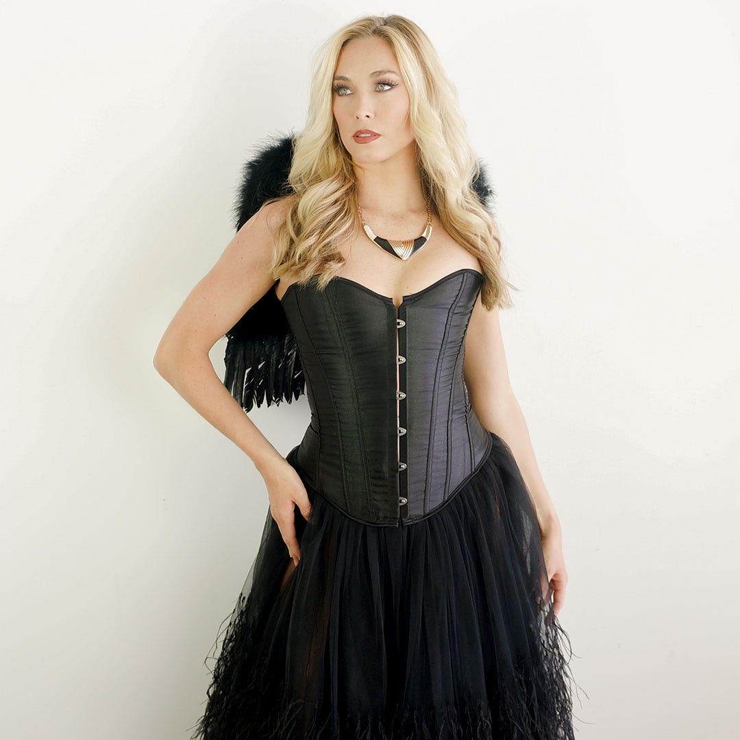 Small Angel Costume Wings-Black - Feathers