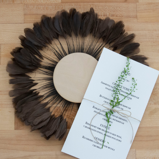 Small Full Moon Brown Feather Wall Art - Feathers