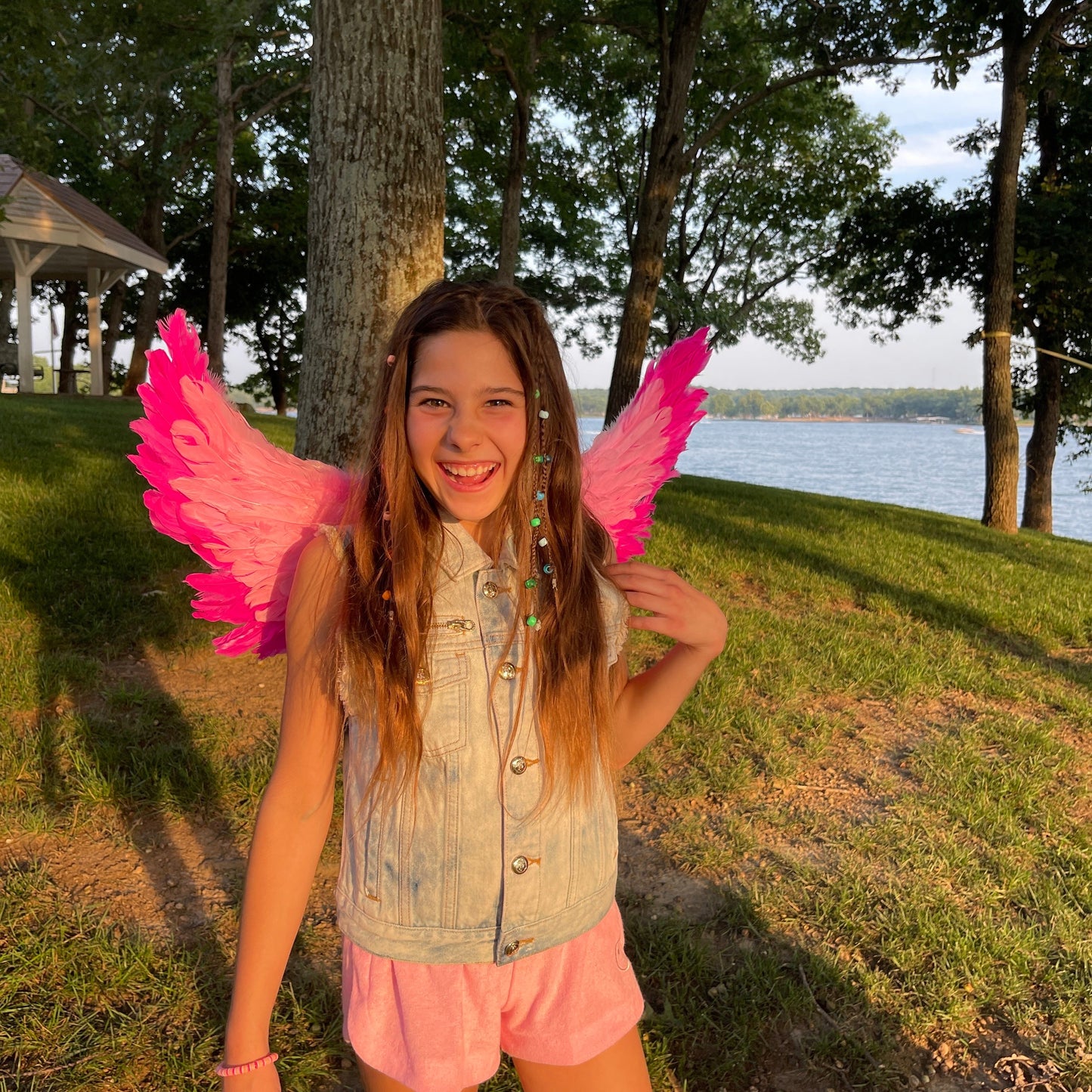 Small Two-tone Pink Wings - Feather Wings