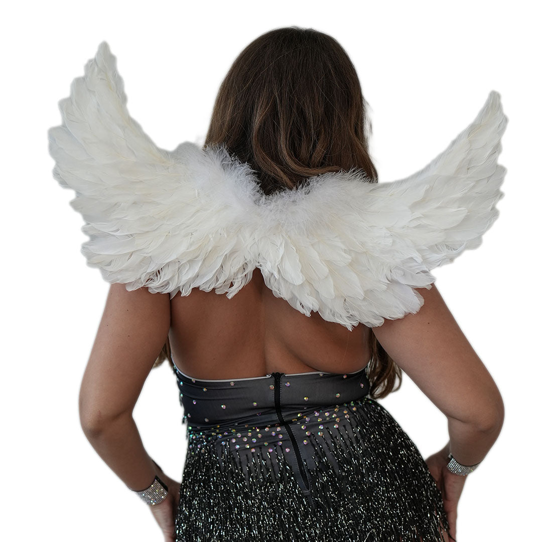 Small White Angel Wings - Feather Wings