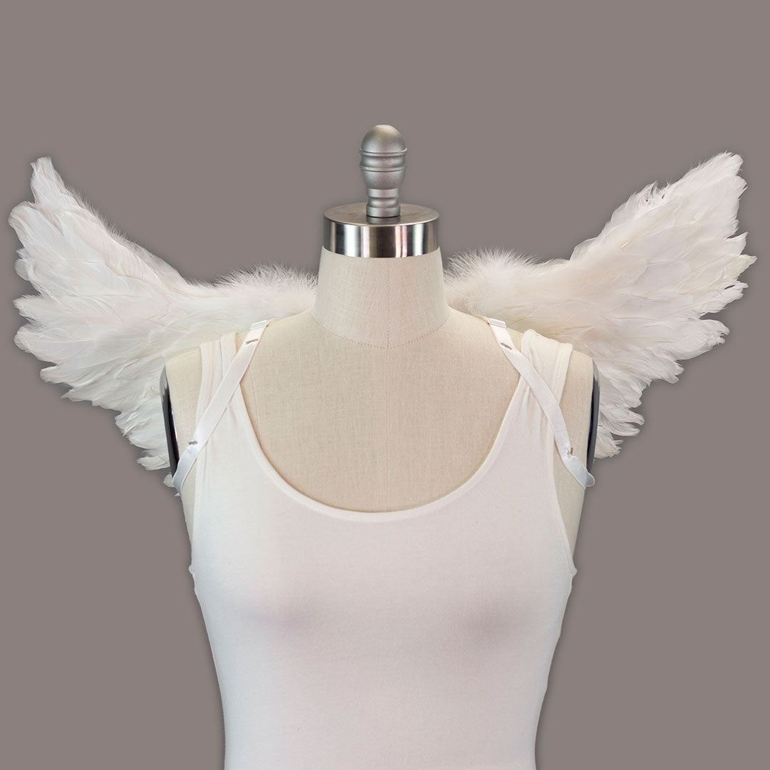 Small White Angel Wings - Feather Wings