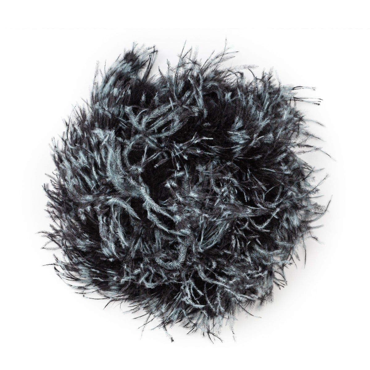 Stenciled Black/Mint/Black 2 Ply Ostrich Feather Boa - Ostrich Boa