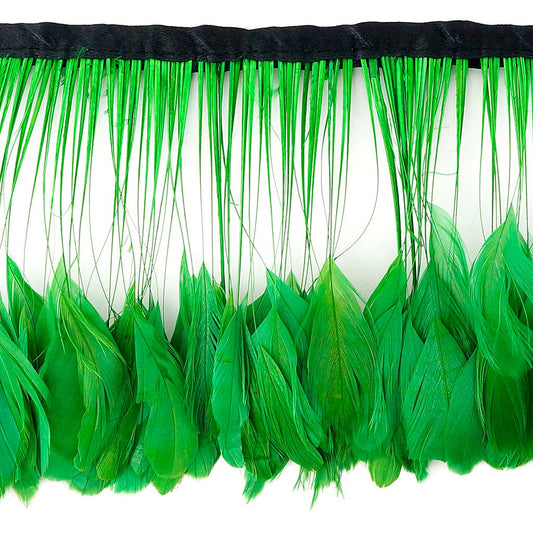 Stripped Bleached Coque Fringe - Kelly - Feathers