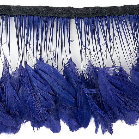 Stripped Bleached Coque Fringe - Regal - Feathers