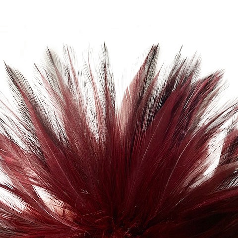 Strung Furnace Rooster Hackle Feathers 4-6’’ x 2’’ piece -Fig - Feathers