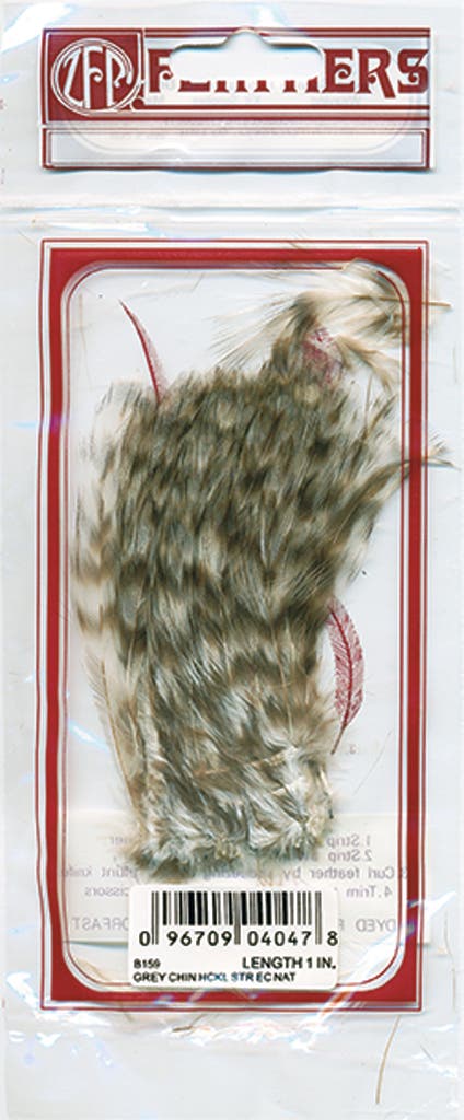 Strung Grey Chinchilla Hackle - Natural - Feathers