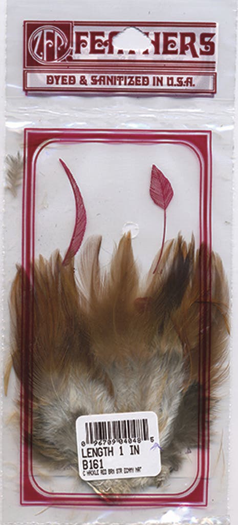 Strung Natural Red Hackle - Natural - Feathers