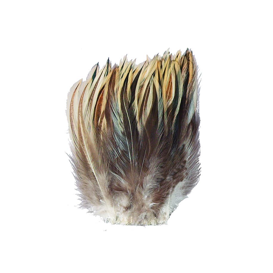 Strung Rooster Badger Hackle - Natural - Feathers