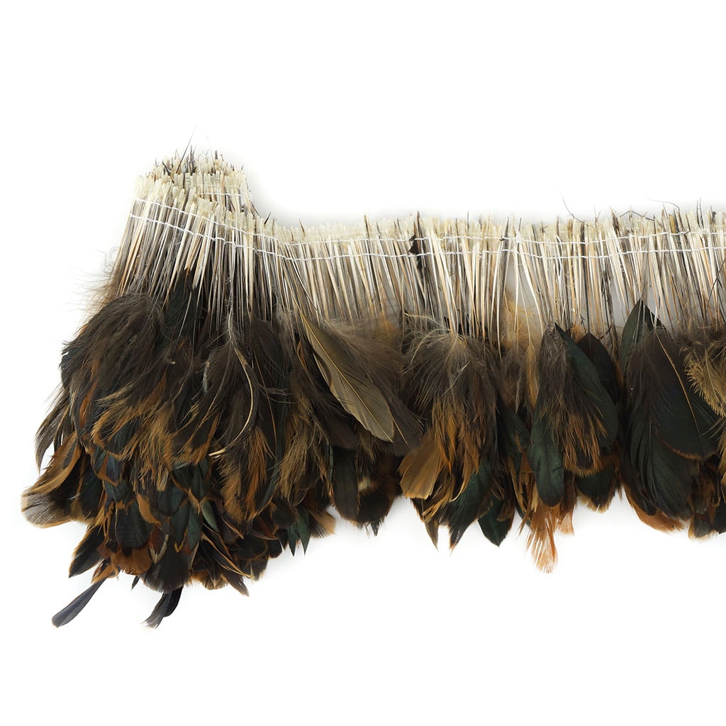 Strung Rooster Coque Tails Stripped - 4 - 6’’ - Natural - Feathers