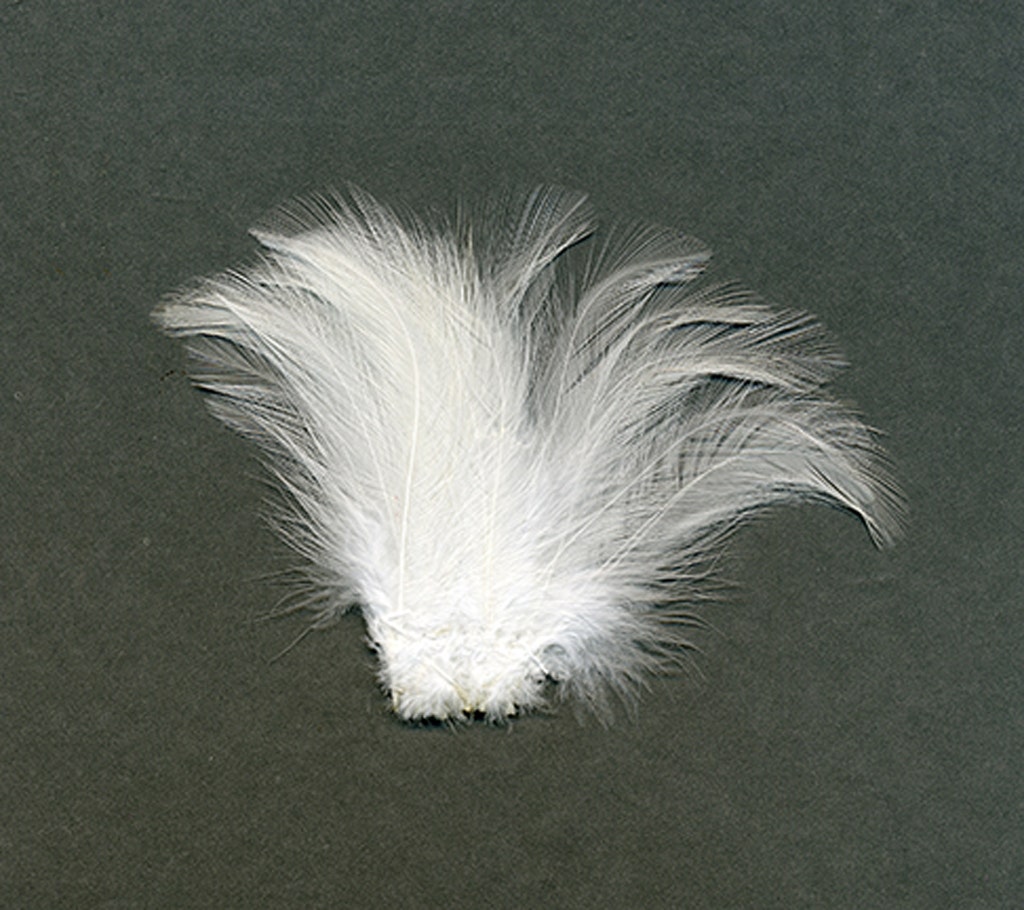 Strung Rooster Dyed Hackle - White - Feathers