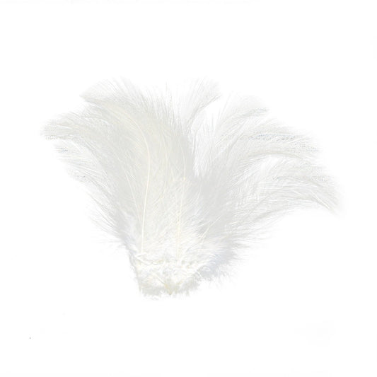 Strung Rooster Dyed Hackle - White - Feathers