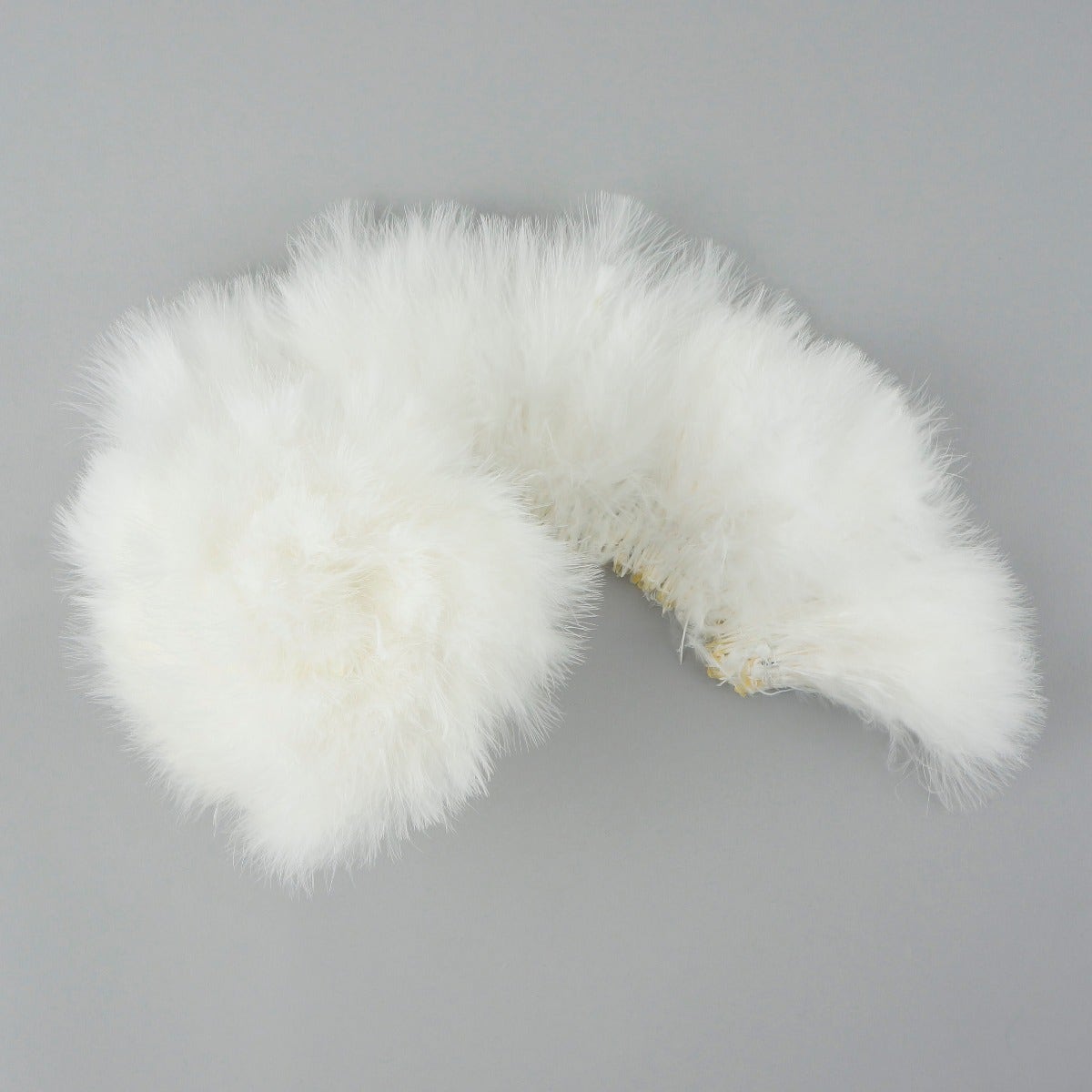 STRUNG TURKEY MARABOU BLOOD QUILL FEATHERS 3-4’’ - WHITE - Feathers