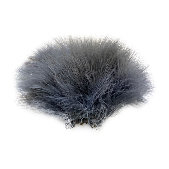 Strung Turkey Marabou Blood Quill Feathers 4-5’’ - Blue Dunn - Feathers