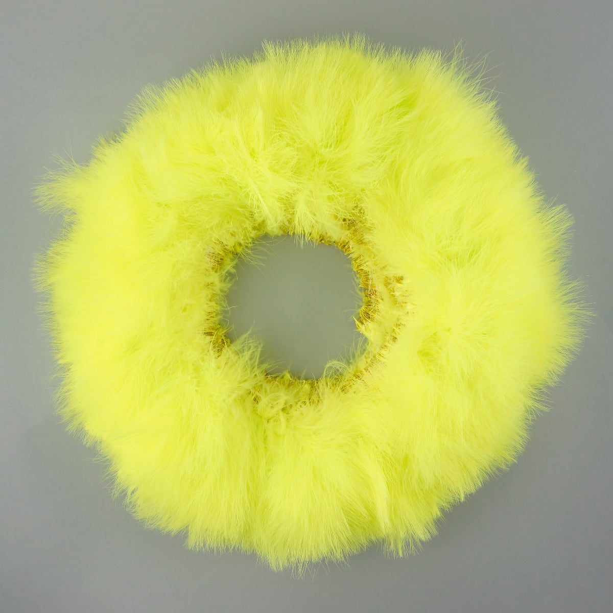 STRUNG TURKEY MARABOU BLOOD QUILL FEATHERS 4-5’’ - Fluorescent Chartreuse - Feathers