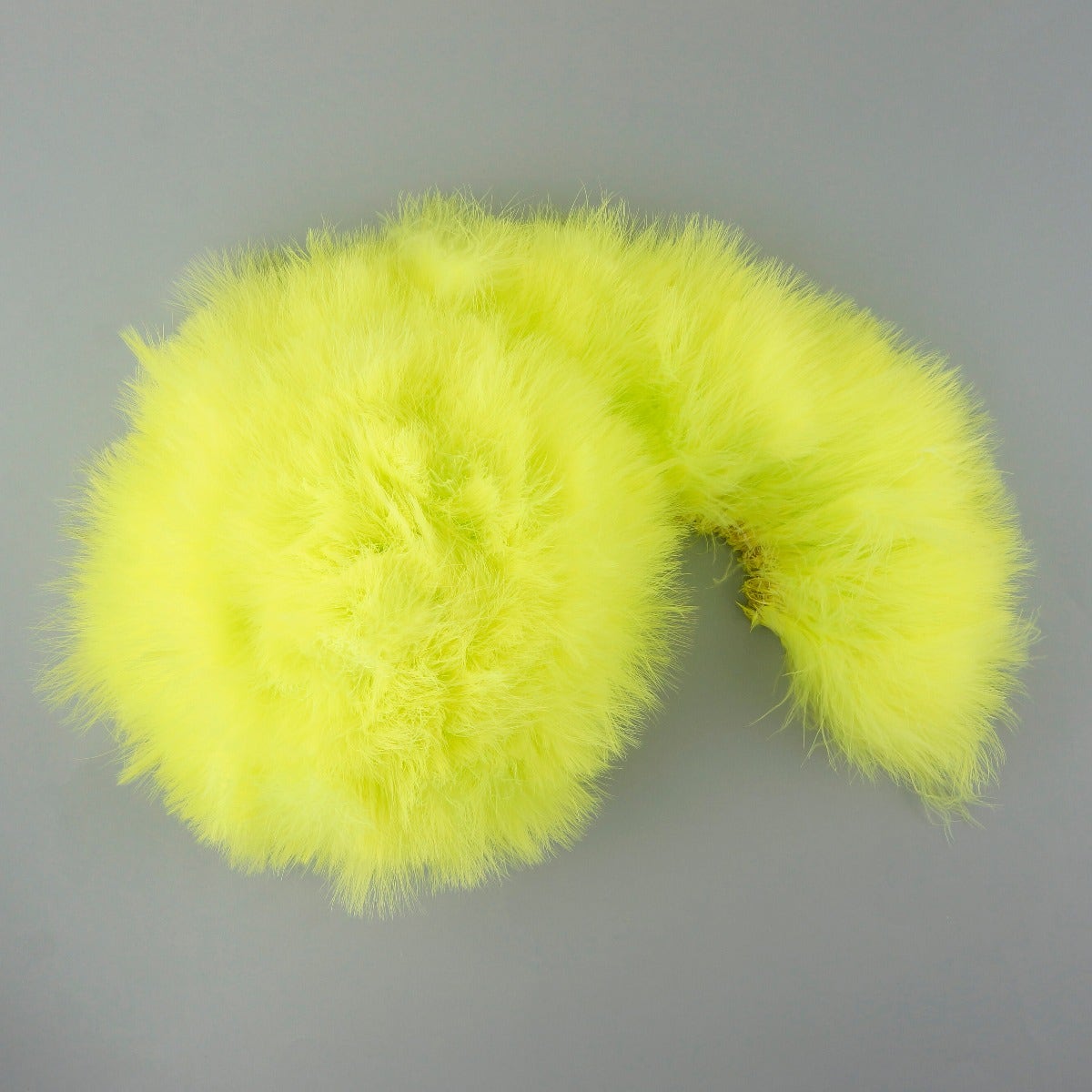 STRUNG TURKEY MARABOU BLOOD QUILL FEATHERS 4-5’’ - Fluorescent Chartreuse - Feathers