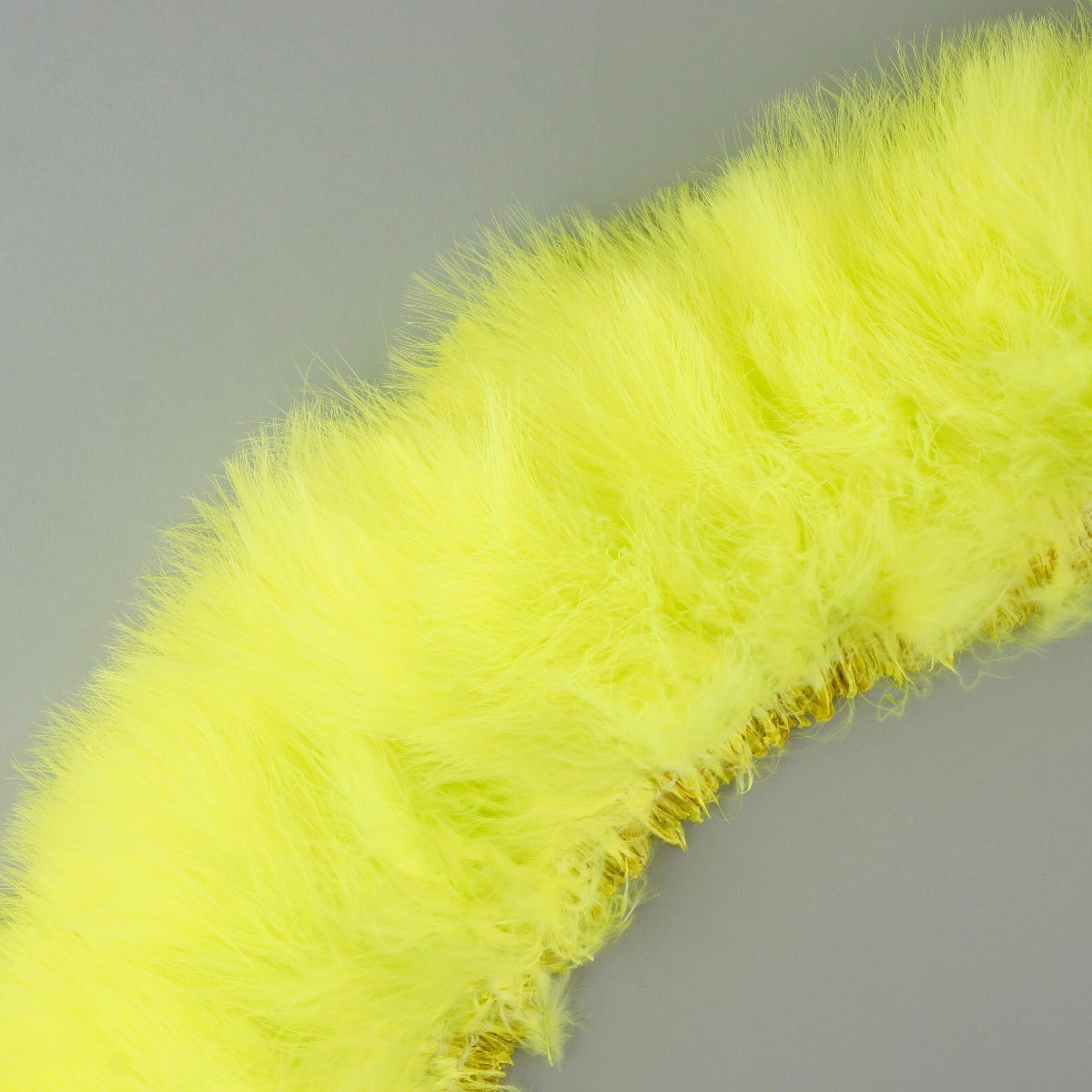 STRUNG TURKEY MARABOU BLOOD QUILL FEATHERS 4-5’’ - Fluorescent Chartreuse - Feathers