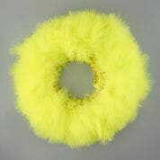 STRUNG TURKEY MARABOU BLOOD QUILL FEATHERS - 4-5’’ - LIME - Feathers