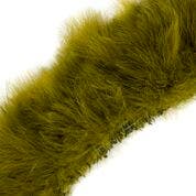 STRUNG TURKEY MARABOU BLOOD QUILL FEATHERS 4-5’’ - OLIVE - Feathers