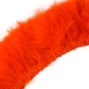 STRUNG TURKEY MARABOU BLOOD QUILL FEATHERS 4-5’’ - Orange - Feathers