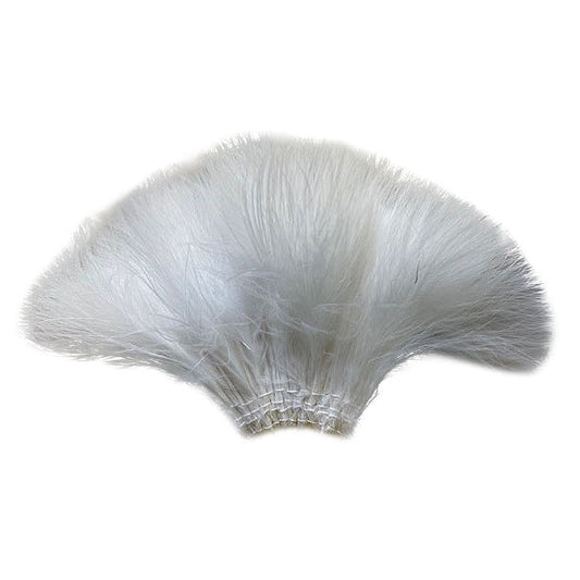 Strung Turkey Marabou Blood Quill Feathers 4-5’’ - WHITE - Feathers